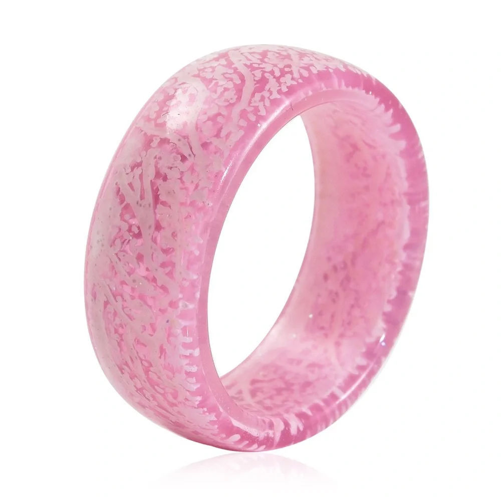 Pink Resin Band Ring